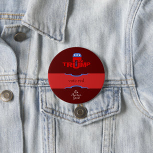 Badge Rond 7,6 Cm Équipe Trump Républicaine