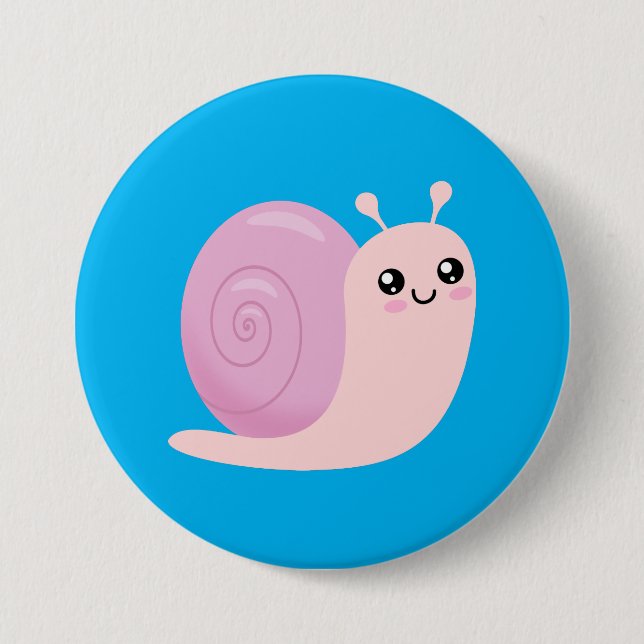 Badge Rond 7,6 Cm Escargot (Devant)