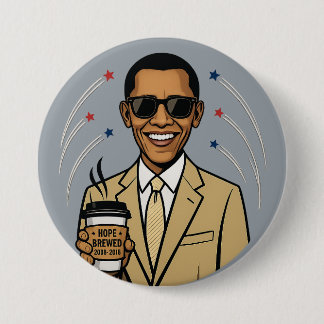 Badge Rond 7,6 Cm Espoir brassé