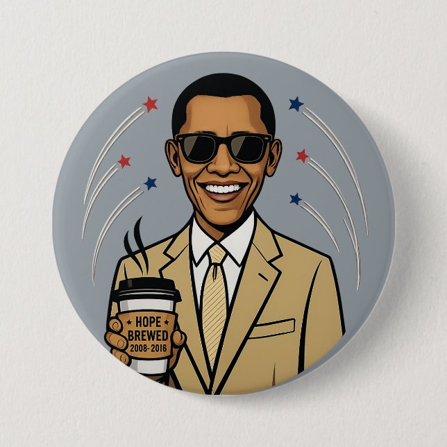 Badge Rond 7,6 Cm Espoir brassé (Devant)
