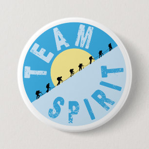 Badge Rond 7,6 Cm Esprit d'équipe - Escalade de montagne