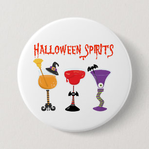 Badge Rond 7,6 Cm Esprits de Cocktail Halloween