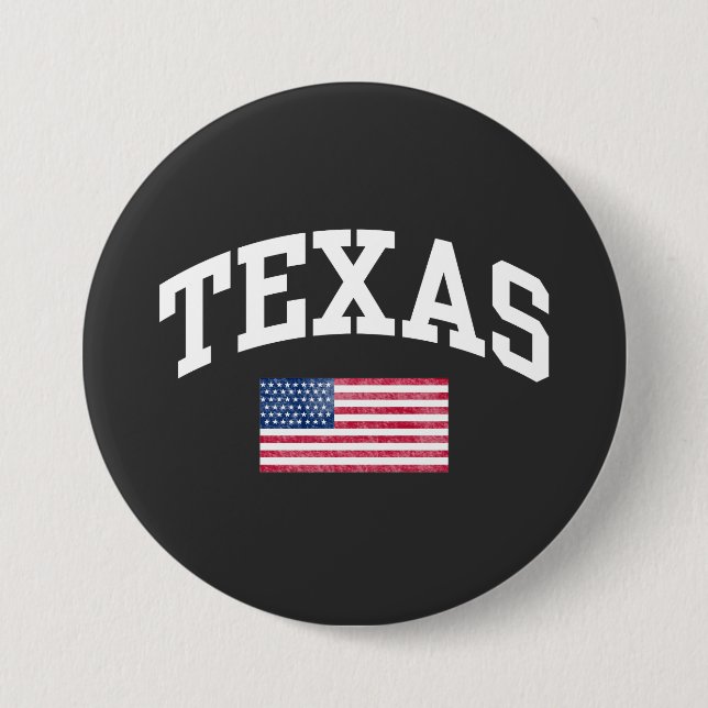 Badge Rond 7,6 Cm État du Texas (Devant)
