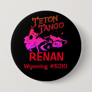 Badge Rond 7,6 Cm Étiquette de nom de tango de Teton
