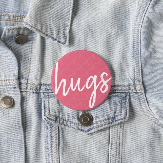 Badge Rond 7,6 Cm Étreintes X (En situation)