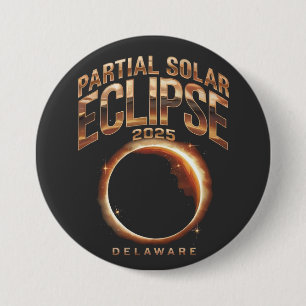 Badge Rond 7,6 Cm Événement d'astronomie partielle d'Eclipse solaire