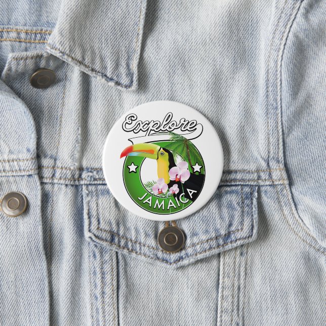 Badge Rond 7,6 Cm Explorer le logo des Bahamas Bouton (En situation)