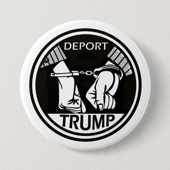Badge Rond 7,6 Cm Expulsez Donald (Devant)