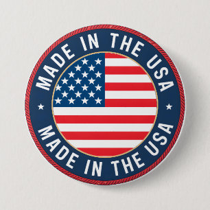 Badge Rond 7,6 Cm Fabriqué aux Etats-Unis