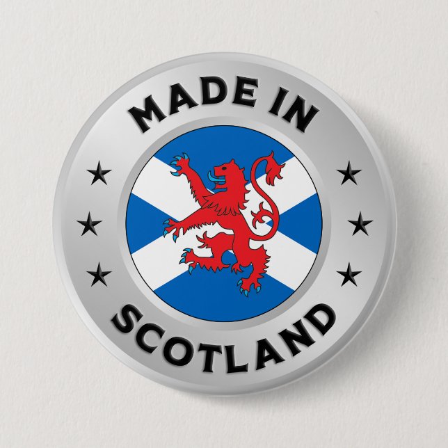 Badge Rond 7,6 Cm Fabriqué En Écosse (Devant)