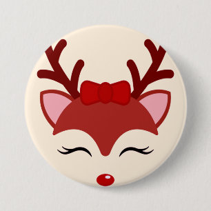 Badge Rond 7,6 Cm Face de Christmas