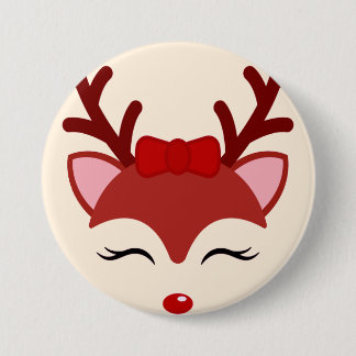 Badge Rond 7,6 Cm Face de Christmas