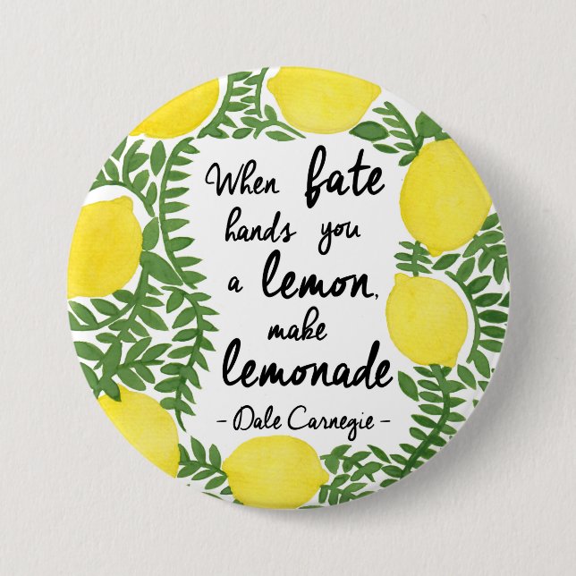 Badge Rond 7,6 Cm Faisons de la limonade (Devant)