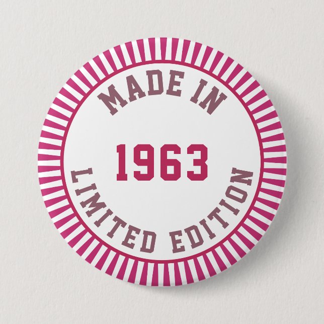 Badge Rond 7,6 Cm Fait en 1963 (Devant)