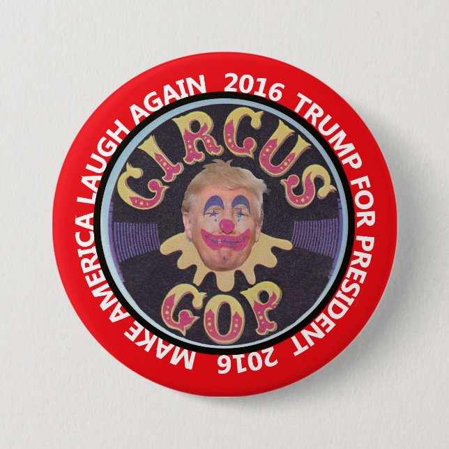 Badge Rond 7,6 Cm Faites l'Amérique rire encore (Devant)