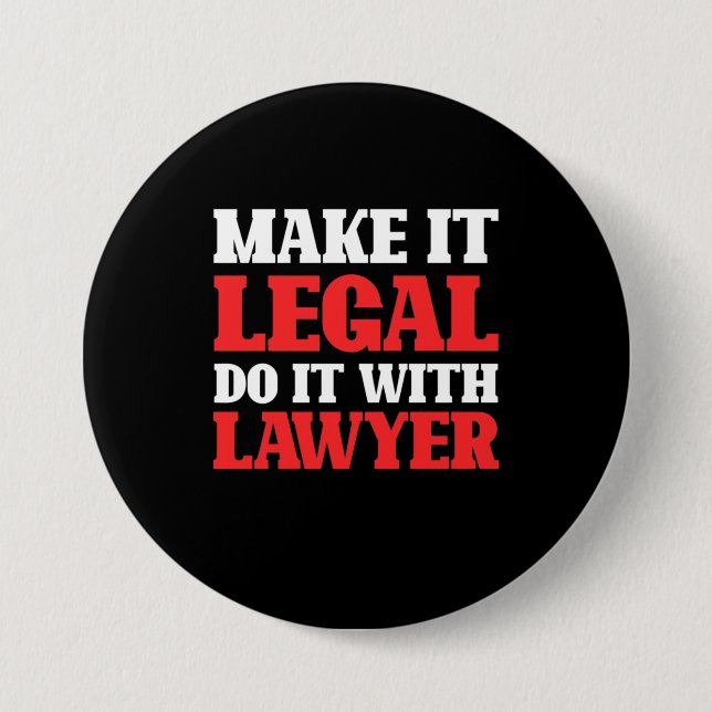 Badge Rond 7,6 Cm Faites-le avec un avocat (Devant)