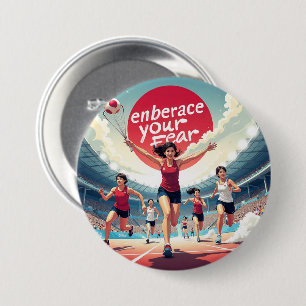 Badge Rond 7,6 Cm Faites preuve de votre peur - kawaii Motivational