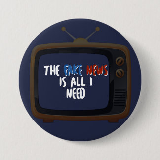 Badge Rond 7,6 Cm Fake News Bouton Funny