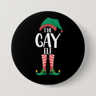 Badge Rond 7,6 Cm Famille arc-en-ciel LGBTQ de lutin gai tenue de fê