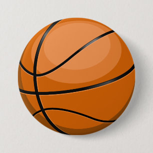 Badge Rond 7,6 Cm Fan de basket-ball