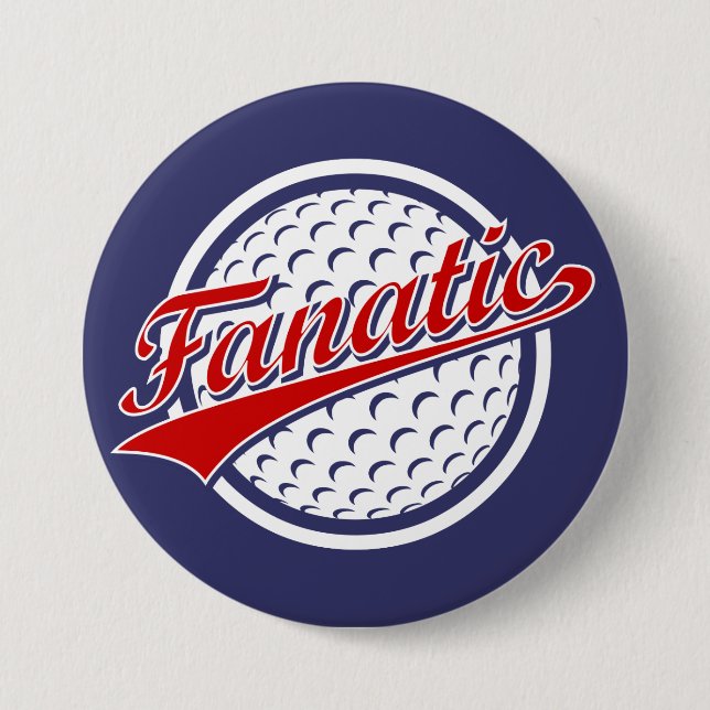 Badge Rond 7,6 Cm Fanatique de golf (Devant)