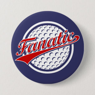 Badge Rond 7,6 Cm Fanatique de golf