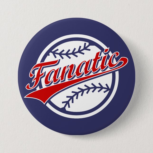 Badge Rond 7,6 Cm Fanatique du baseball (Devant)