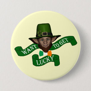 Badge Rond 7,6 Cm Fantaisie leprechaun St Patrick's day