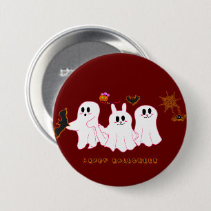 Badge Rond 7,6 Cm Fantômes drôles posant pour un bouton d'image
