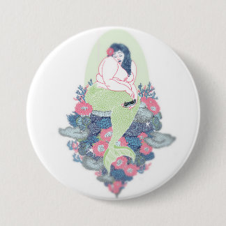 Badge Rond 7,6 Cm Fat Mermaid Botton