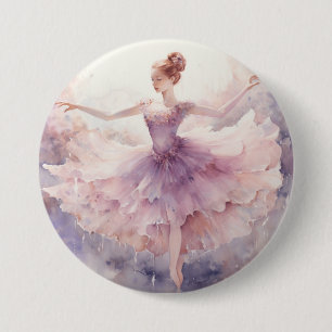 Badge Rond 7,6 Cm Fée de la prune de sucre délicate Casse-Noisette M
