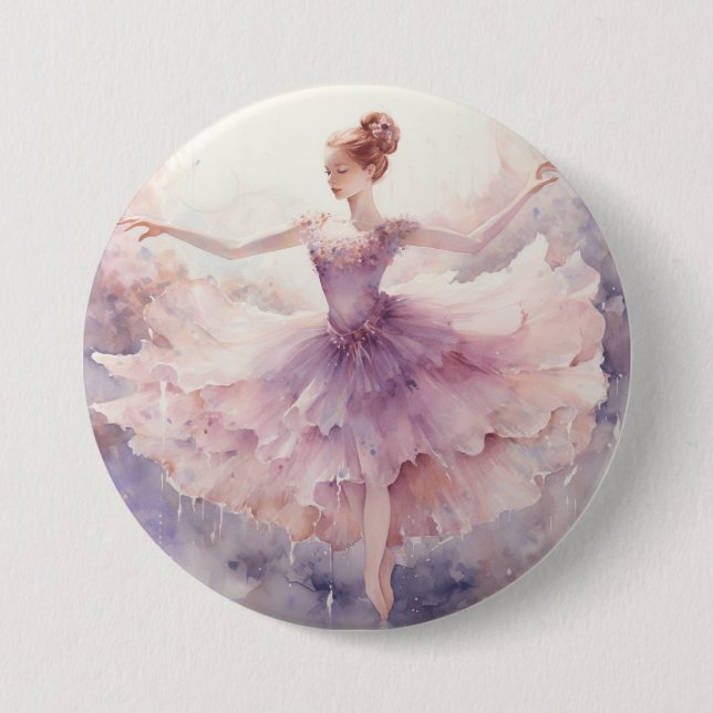 Badge Rond 7,6 Cm Fée Dragée Ballet Casse-Noisette  (Devant)
