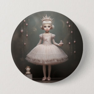 Badge Rond 7,6 Cm Fée Dragée - Mode de Ballet Casse-Noisette