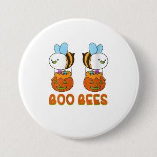 Badge Rond 7,6 Cm Femmes Boo abeilles Trick Ou Treat Cute Honey Co