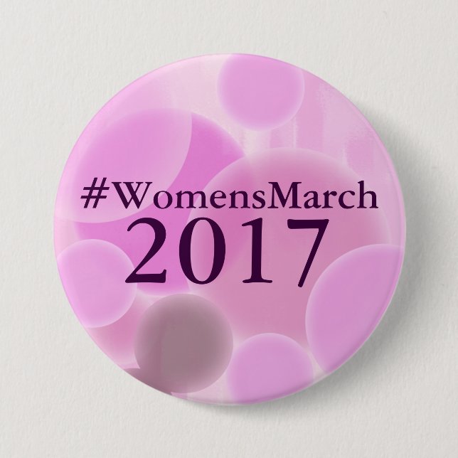 Badge Rond 7,6 Cm Femmes bouton en mars 2017 (Devant)