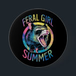 Badge Rond 7,6 Cm Feral Girl été Opossum Tie Dye Raccoon<br><div class="desc">Feral Girl été Opossum Tie Dye Raccoon</div>