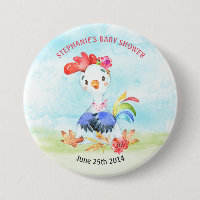 Ferme de Baby shower de coq écolière