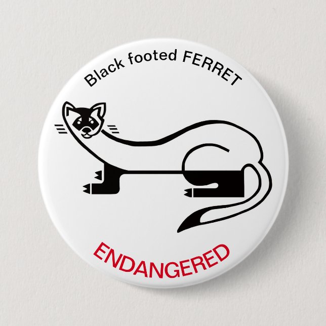 Badge Rond 7,6 Cm Ferret - bouton (Devant)