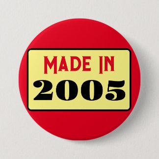 Badge Rond 7,6 Cm Fête d'anniversaire 21 ans né en 2005 épingle 21