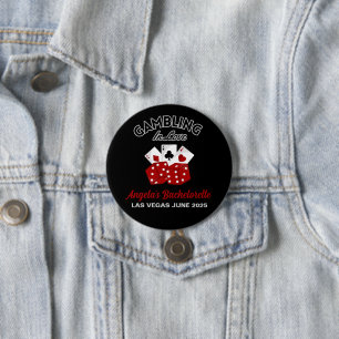 Badge Rond 7,6 Cm Fête de Bachelorette personnalisée au Casino Las V