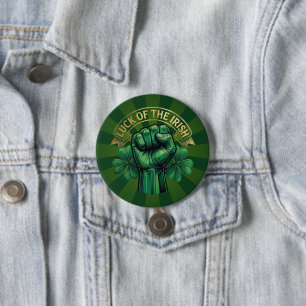 Badge Rond 7,6 Cm Fête de la Saint-Patrick Chance des Irlandais Poin