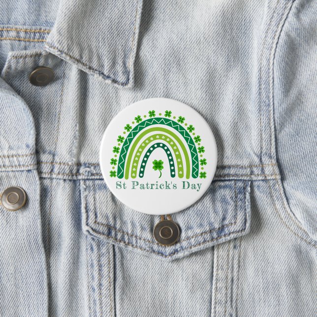 Badge Rond 7,6 Cm Fête élégante de la Saint-Patrick (En situation)