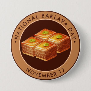 Badge Rond 7,6 Cm Fête nationale de Baklava, illustration