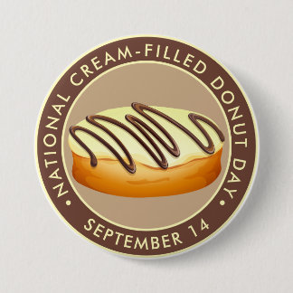 Badge Rond 7,6 Cm Fête nationale des beignes remplis de crème