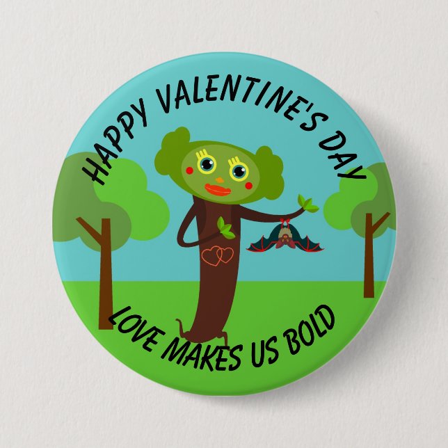 Badge Rond 7,6 Cm Fêtes de Saint Valentin pour enfants (Devant)