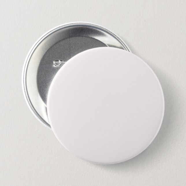 Badge Rond 7,6 Cm FFAFA blanc neige - Option pour ajouter un nom (Devant & derrière)