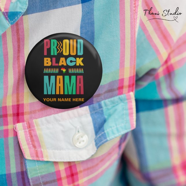 Badge Rond 7,6 Cm Fier Black Mama Histoire Noire Mois Famille (Créateur téléchargé)