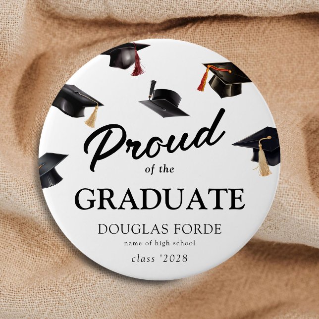 Badge Rond 7,6 Cm Fier de la graduation (Créateur téléchargé)