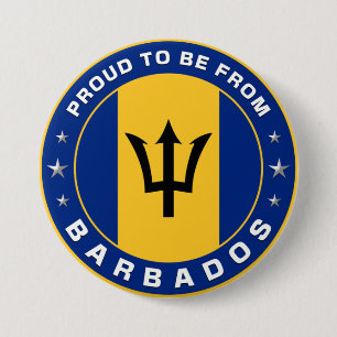 Badge Rond 7,6 Cm Fier D'Être De La Barbade