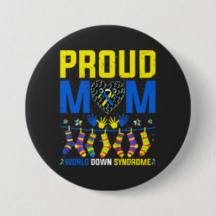 Badge Rond 7,6 Cm Fier Maman World Down Syndrome de la journée de se